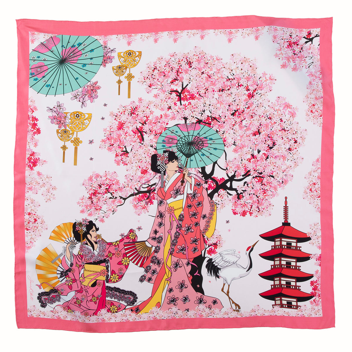 Japonská elegancia šatky