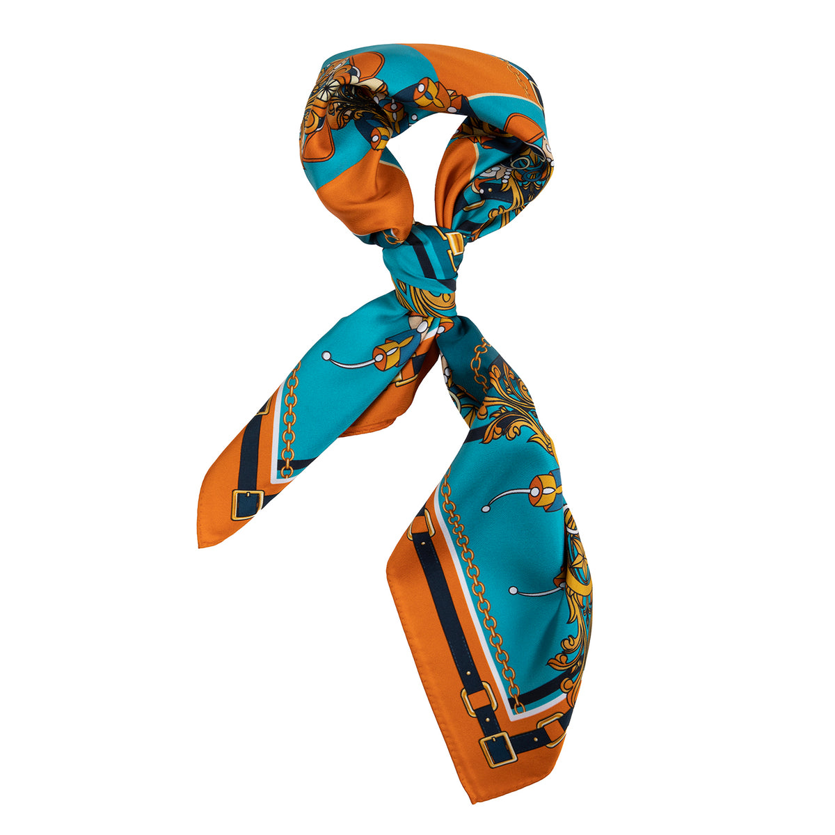 Ornament autumn silk scarf