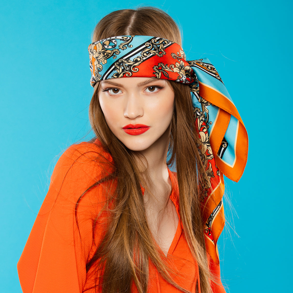 Kimono spring silk scarf