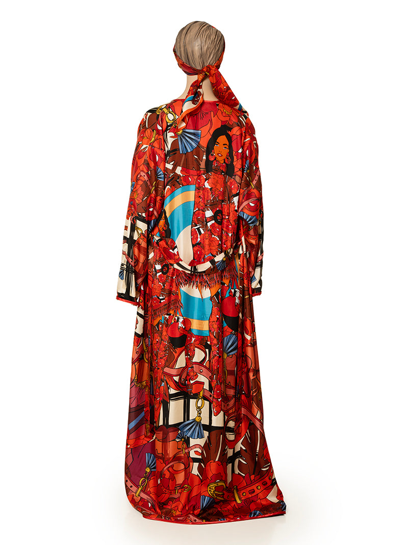 Luxury silk robe