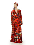 Silk robe with a belt