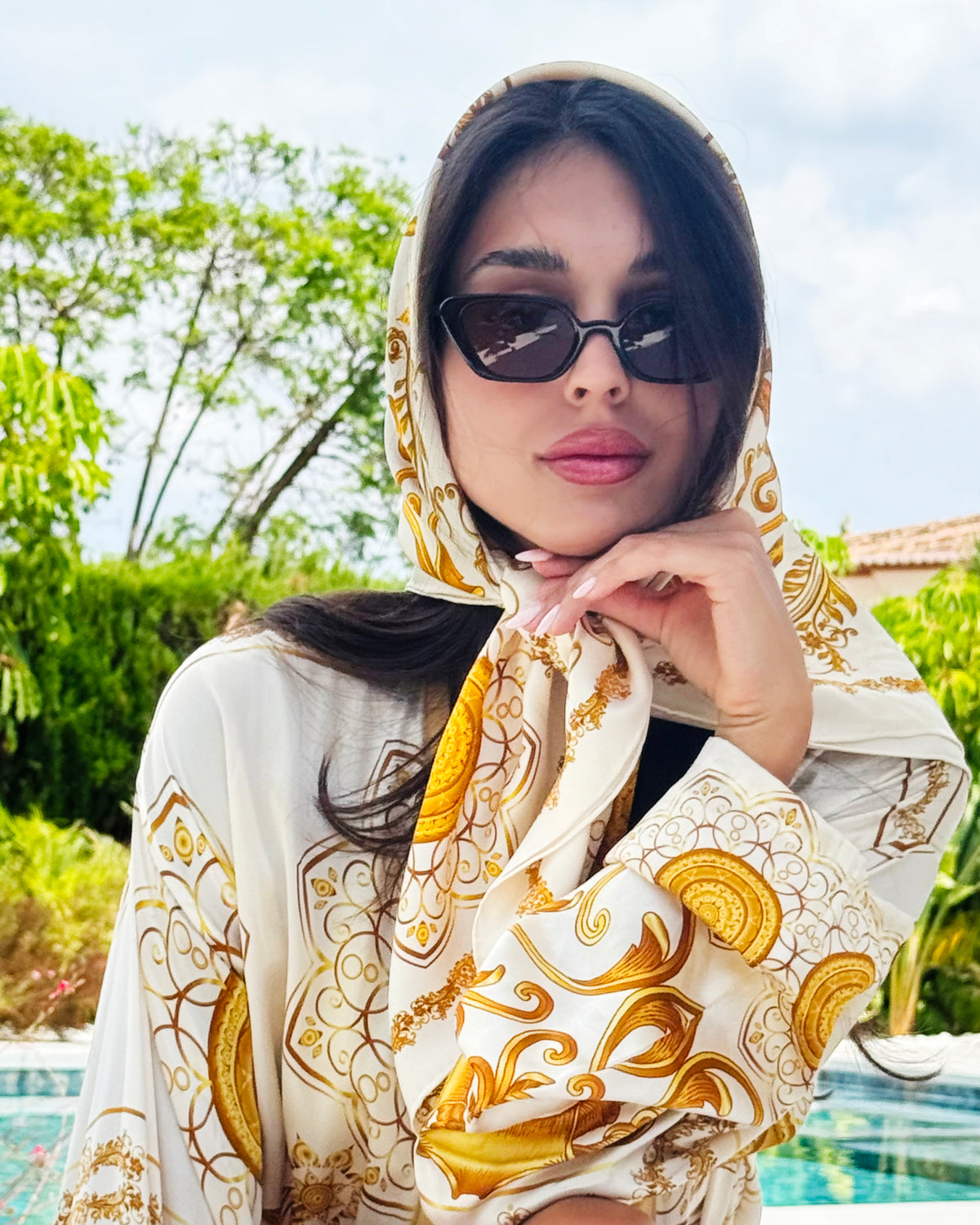 Royal Gold silk scarf